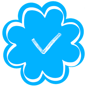blue checkmark